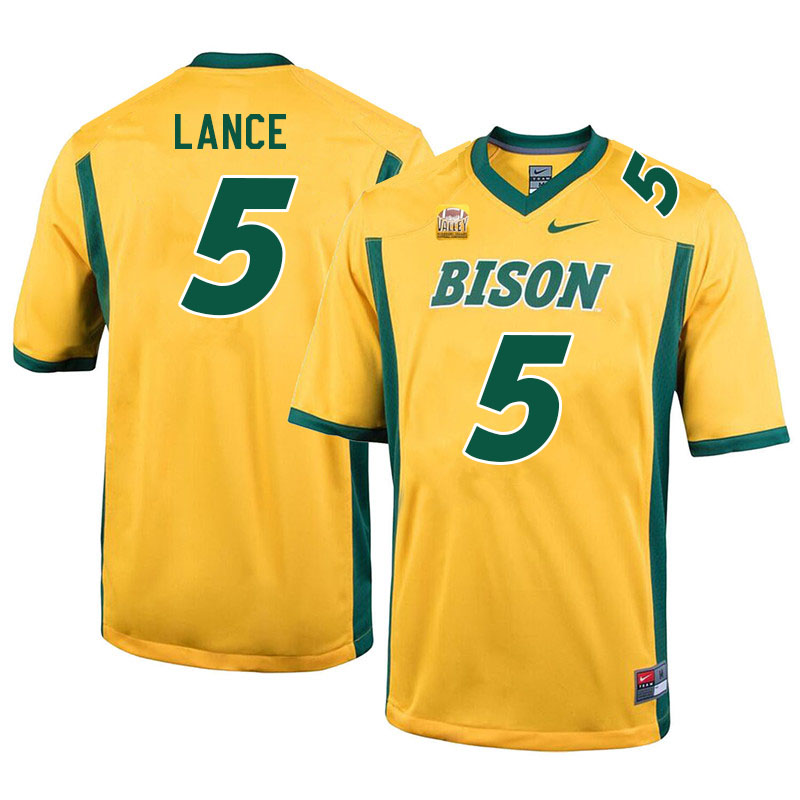 Men #5 Bryce Lance North Dakota State Bison College Football Jerseys Sale-Yellow - Click Image to Close
